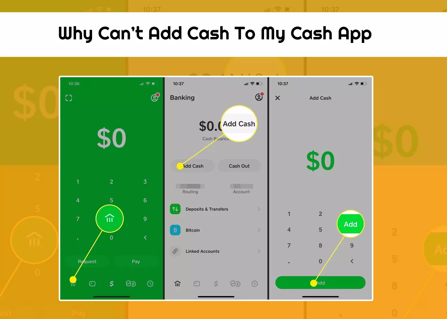 Why Can't Add Cash To My Cash App?